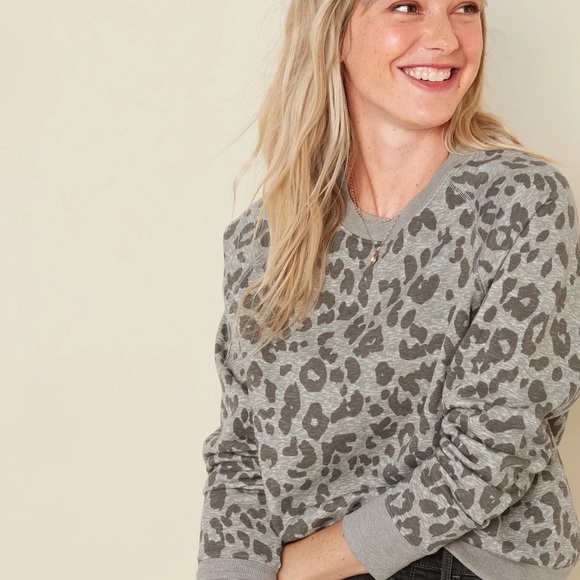 leopard old navy sweatshirt - Picture 1 of 5